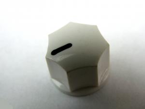 WHITE ABS 15MM 7 SIDED CONTROL POTENTIOMETER KNOB 5007-5